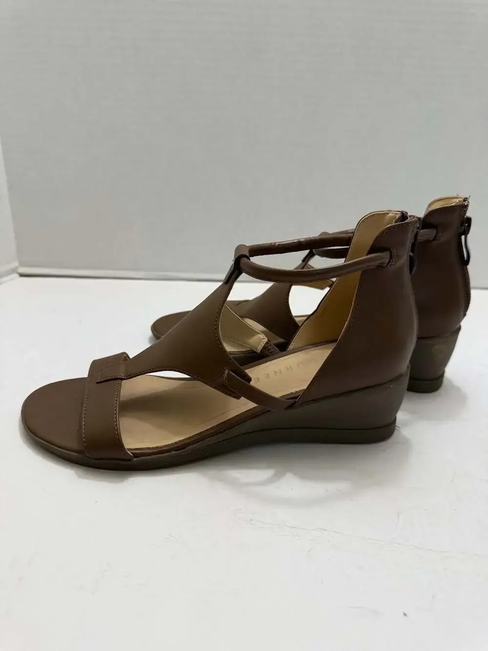 Journee Collection Trayle Wedge Sandal in Brown